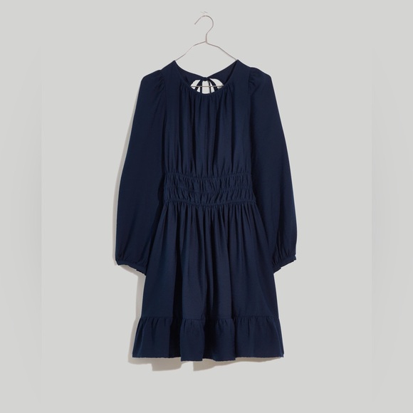 Madewell Sophia Open-Back Mini Dress, Deep Indigo | Sz 1X - Picture 3 of 4